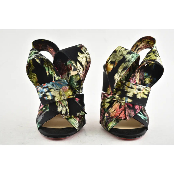 Christian Louboutin Samouraissa 100 Black Backless Sandal Mule Heel Pump 36.5 - Picture 5 of 10